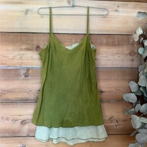 Green Layered Tank Top
